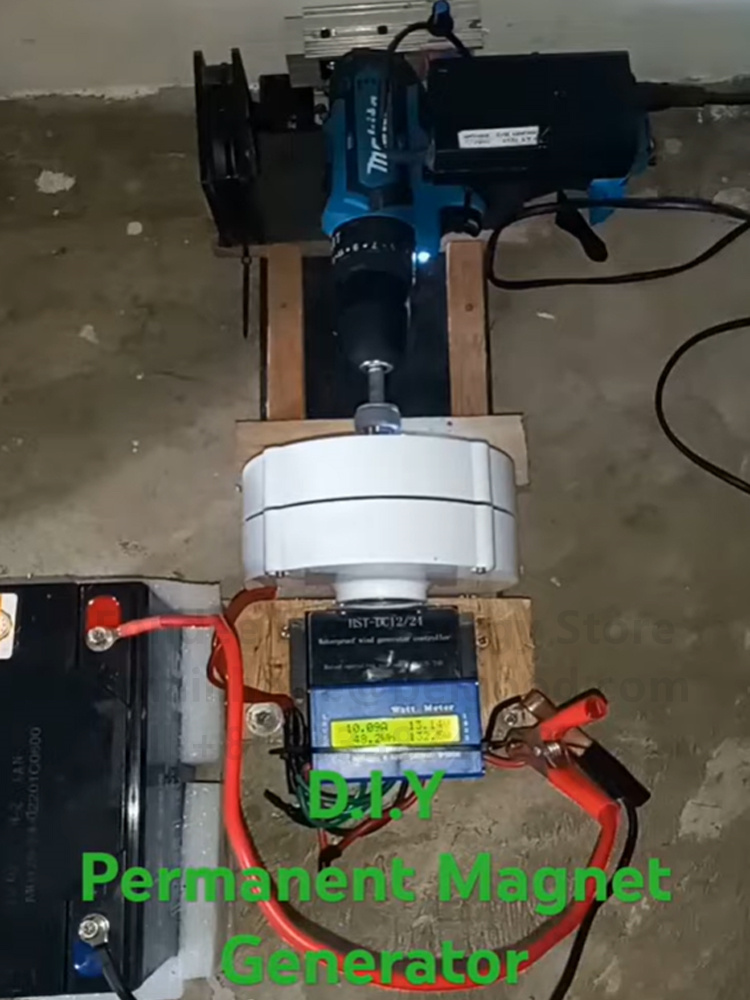 8000W-10KW 低 RPM 12V 24V 出力 3 相オルタネーター永久磁石発電機モーター付き完全セット単相 DC モーター DIY