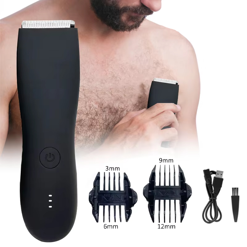 電気ボディグルーマー陰毛トリマー男性用ボールシェーバークリッパー男性敏感なプライベートパーツかみそりセックス場所フェイスカット