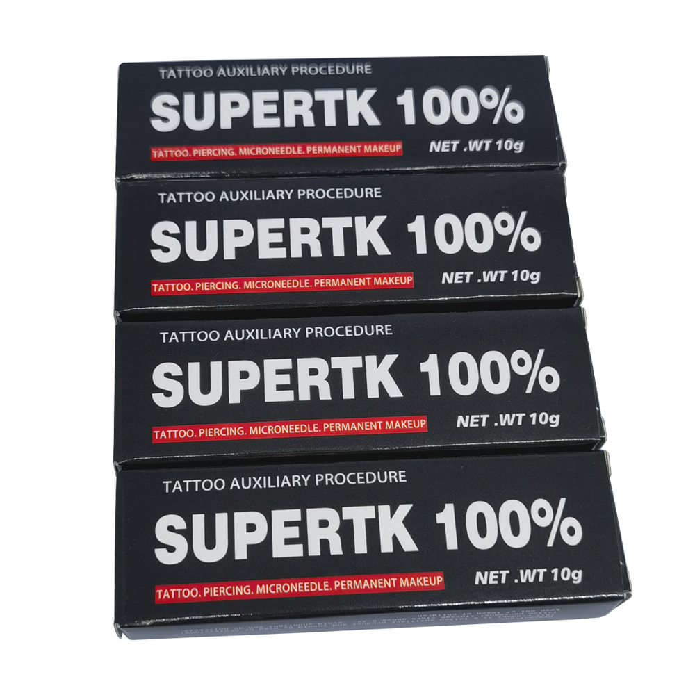 最新 100% Supertk タトゥークリームアートメイク前マイクロブレーディングピアス眉毛唇ライナーボディ美容 10 グラム