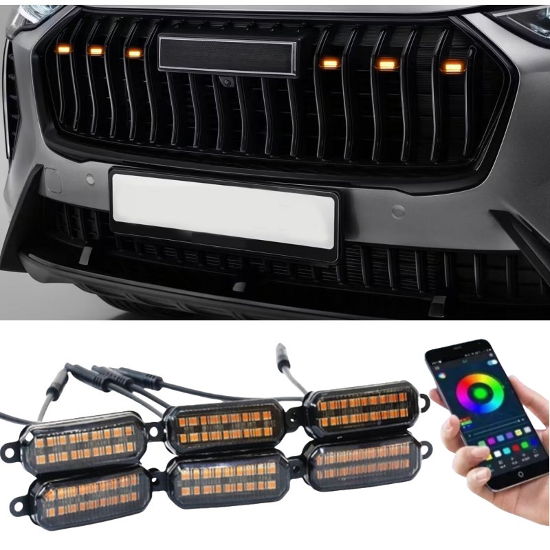 LED フロントグリルライト Haval ジョリオン車デイタイムランニングライトホイール眉毛ランプピックアップオフロード 12V