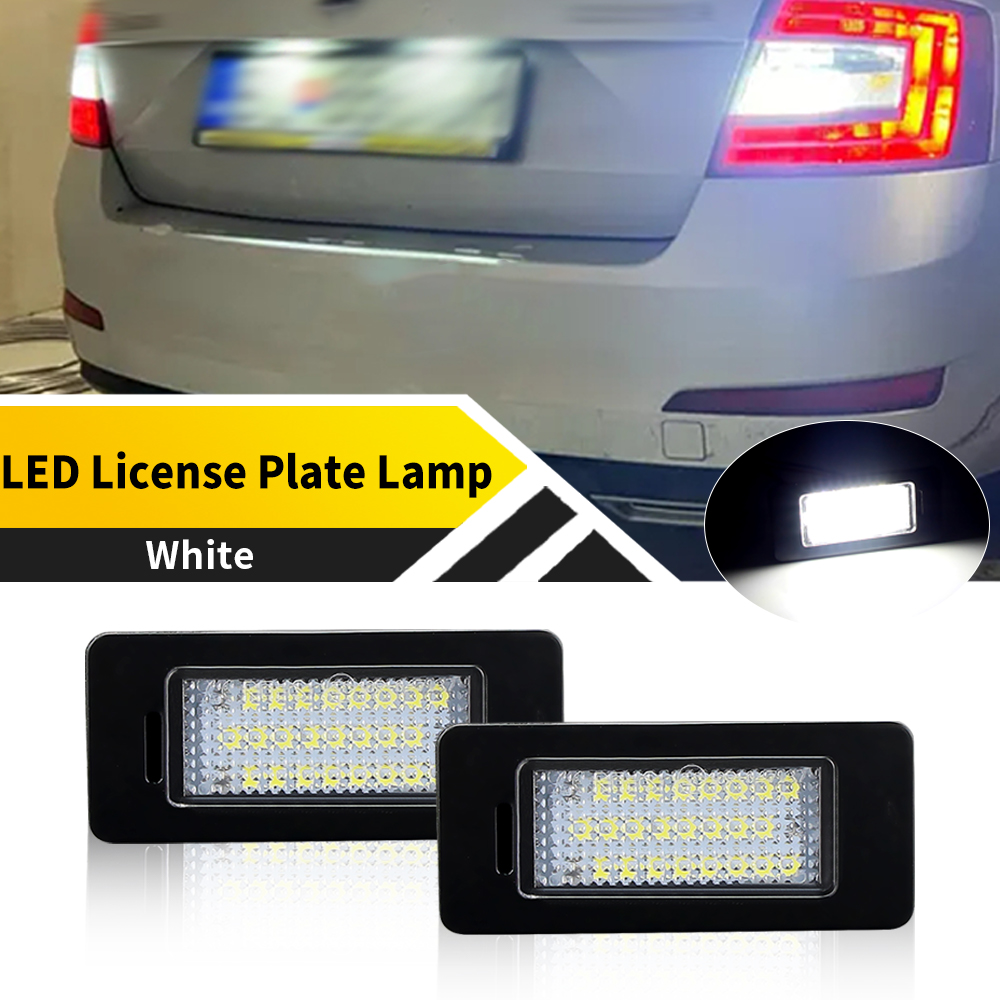 2 個エラーなし Canbus Led ナンバープレートライト電球シュコダオクタヴィア第 3 世代 5E/A7 コンビ 5 ドアエステート 2013-2018