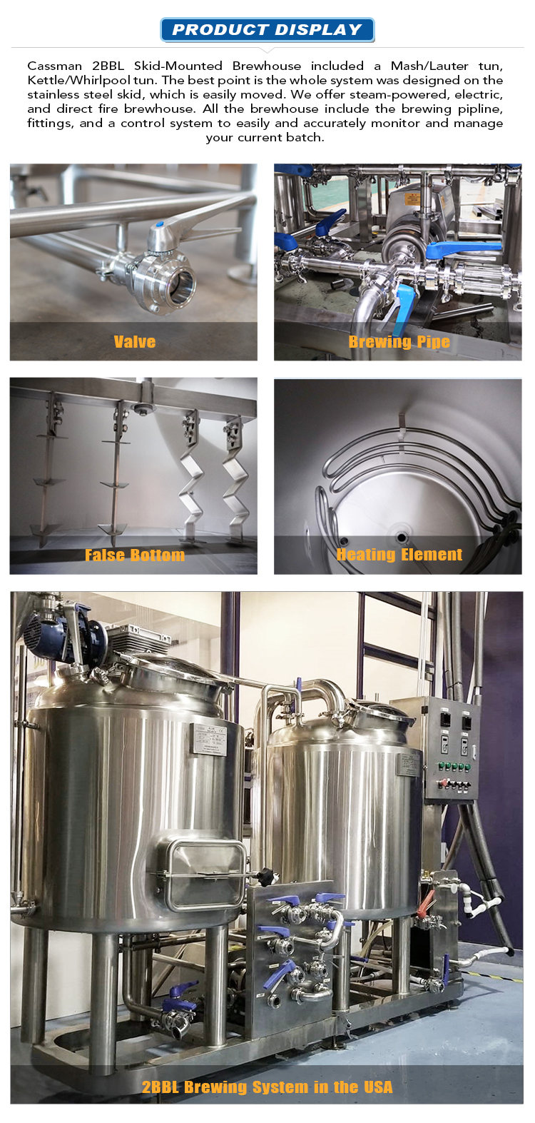 製造工場向けの新しい 1000L 500L 300L 400L 700L 機械容量を備えた 20L 30L 50L サイズのユーロ規格ビール樽