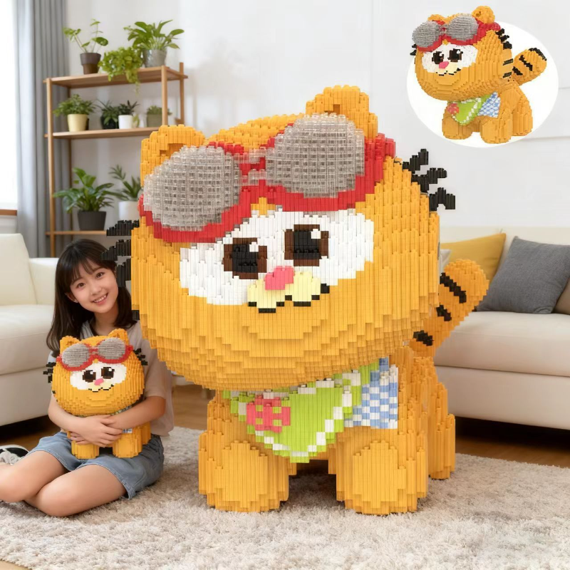 巨大なガーフィールドビルディングブロック大人のストレスリリーフDIYパズルおもちゃギフト男の子女の子家の装飾