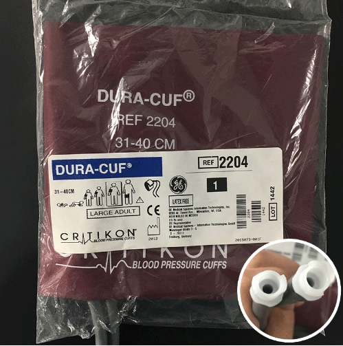 GE Critikon DURA-CUF BP-2204 (2204) ラージアダルト、BP カフ 新品オリジナル