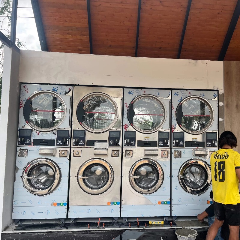 商業用ランドリー機器 安いスタック洗濯機 乾燥機付き コイン式プロフェッショナル洗濯機 コインランドリー/ビジネス用