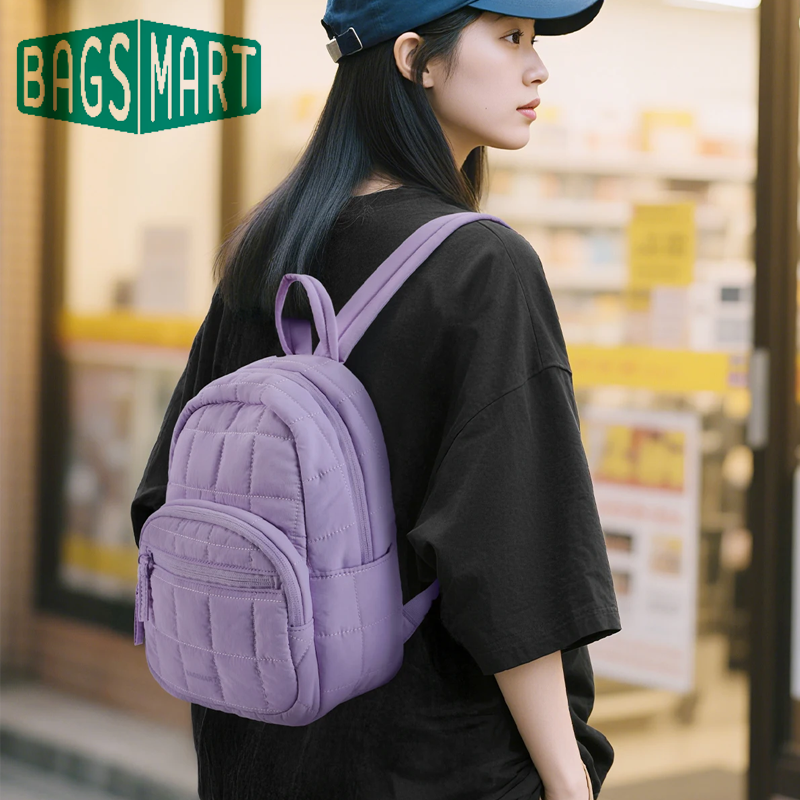 BAGSMART 小さなバックパック女性かわいいガールカレッジブックバッグ多機能ミニデイパックレジャー旅行シンプルな女性のバックパック