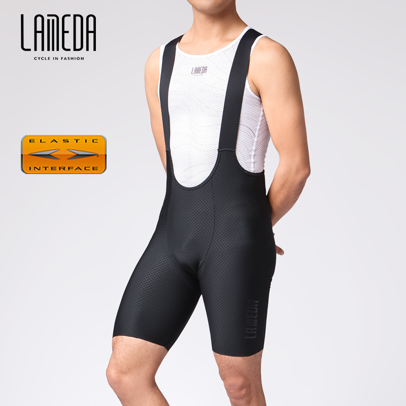 Lameda サイクリングビブショーツ男性用ダブルアローメンズサイクリングショーツ弾性プロフェッショナル夏自転車乗馬パンツ