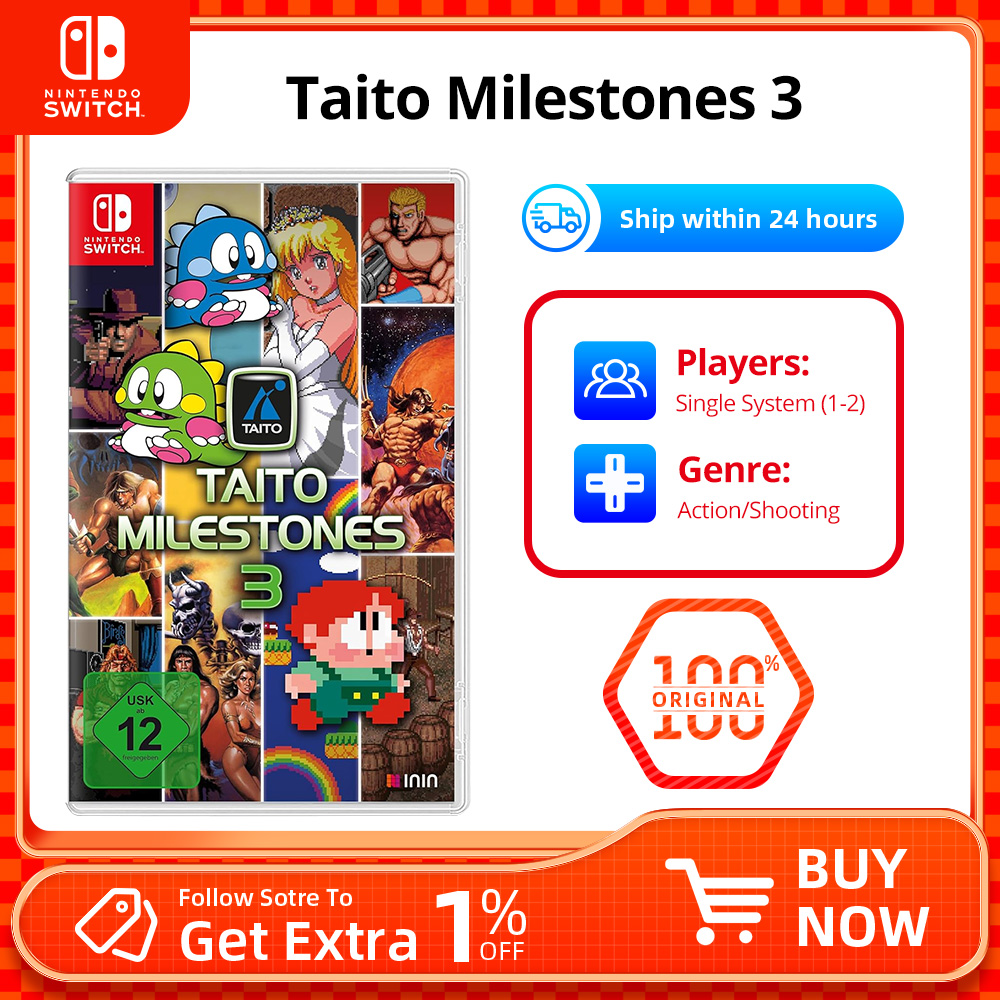 Taito Milestones 3 - Nintendo Switch ゲームセール Nintendo Switch OLED Lite 用カートリッジ物理カード