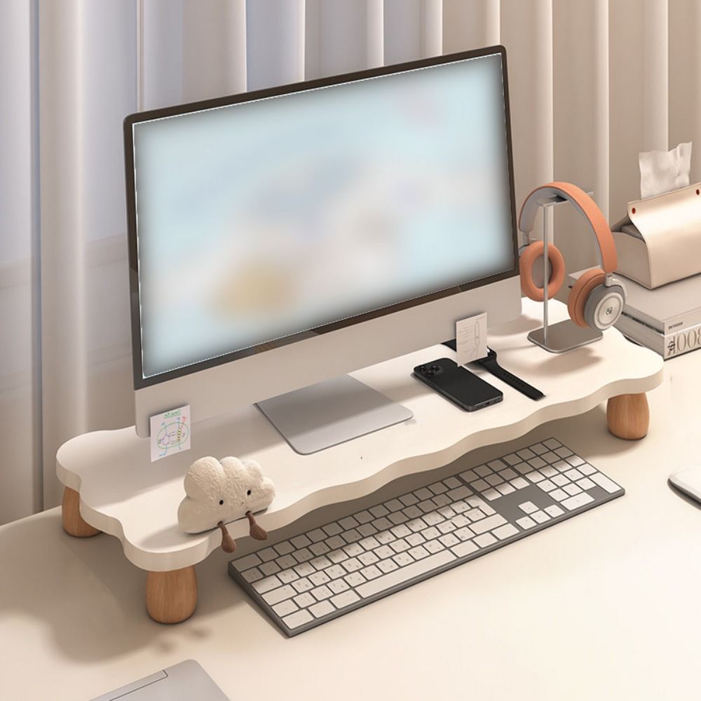 木製デスクトップコンピュータ昇降ラック快適な視聴高さ安定した上昇ラップトップスタンド安定した大きな耐荷重