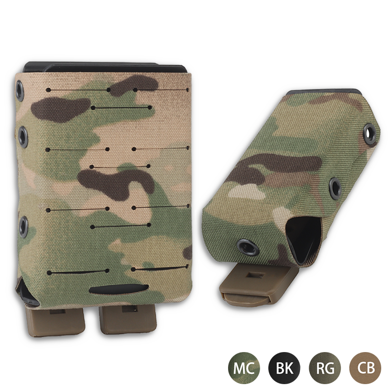 軽量コンパクト MOLLE マグポーチ AR15 M4 5.56/9 ミリメートルマガジンポーチ内蔵ナイロンホルダー挿入狩猟ライフルピストルギア