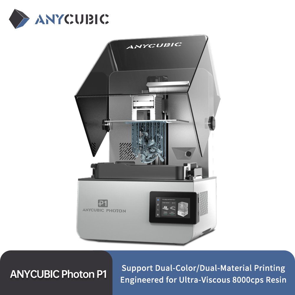 ANYCUBIC Photon P1 14K LCD 3D プリンタはデュアルカラー印刷をサポート、工業グレードのボールネジ付き大型ジュエリー 3D プリンタ