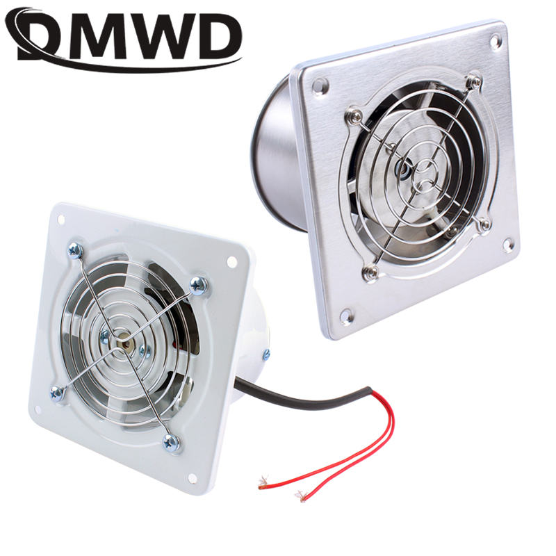 DMWD 4 インチダクト送風機空気換気扇キッチントイレ壁排気ファン 4 "浴室窓 100 ミリメートル金属パイプ排気アクセス 220V