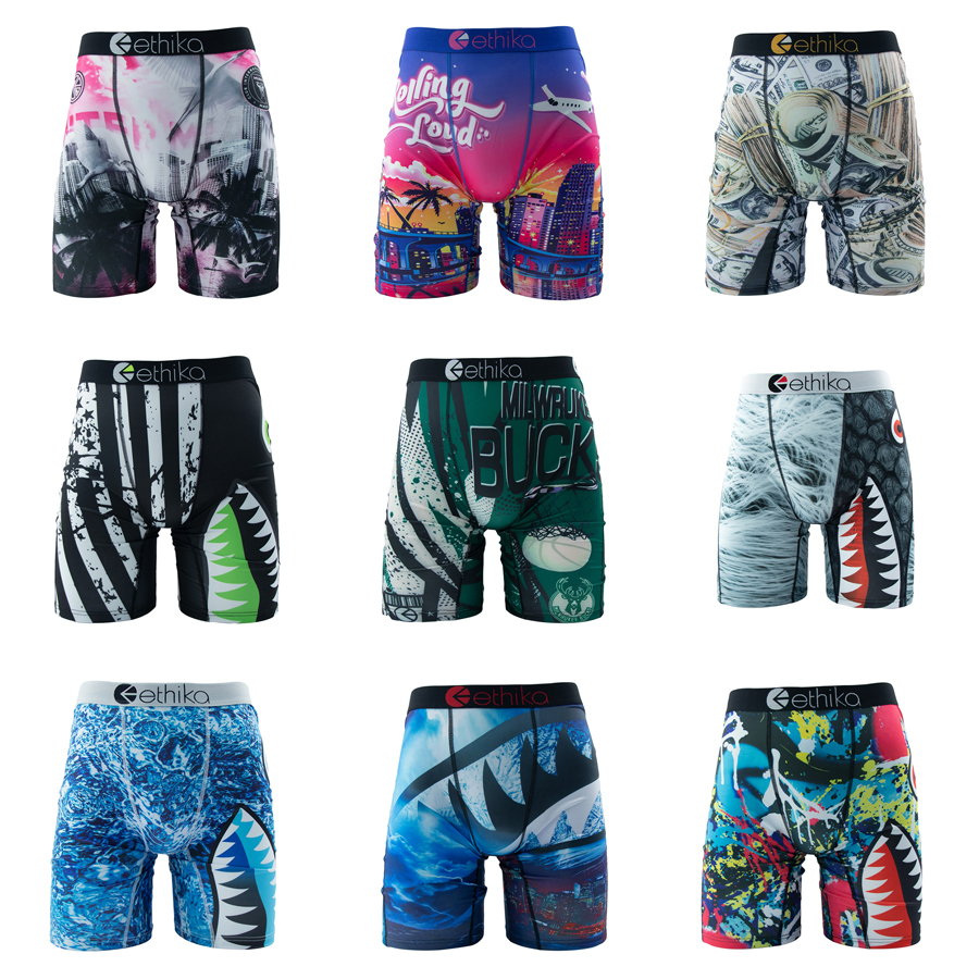 ETHIKA 1 個男性下着ボクサー通気性メッシュ股メンズトランクスプラスサイズ S-3XL 男の水泳パンツ男性のパンティートランクス