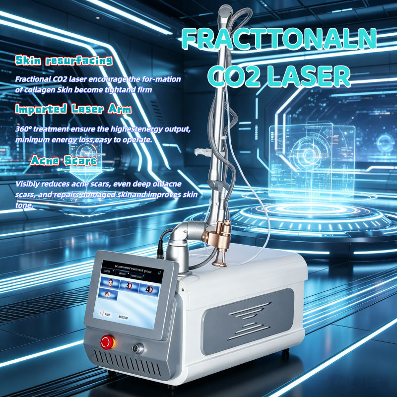 CO2 Fractional Laser Machine Focus on Skin Care Wrinkle Softening Scar Blur Stretch Mark Fading For Salon Personal Beauty Use
