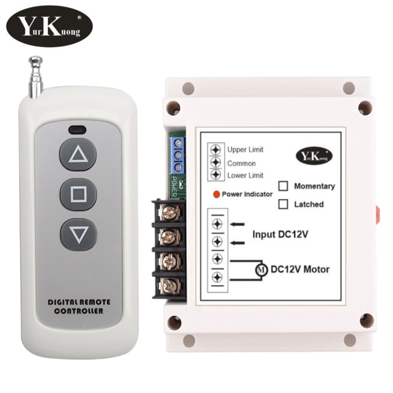 ハイパワー 12V DC 40A 400 ワットモーターワイヤレスリモコンスイッチローラーシャッタードア電動カーテンリモートフォワードリバース