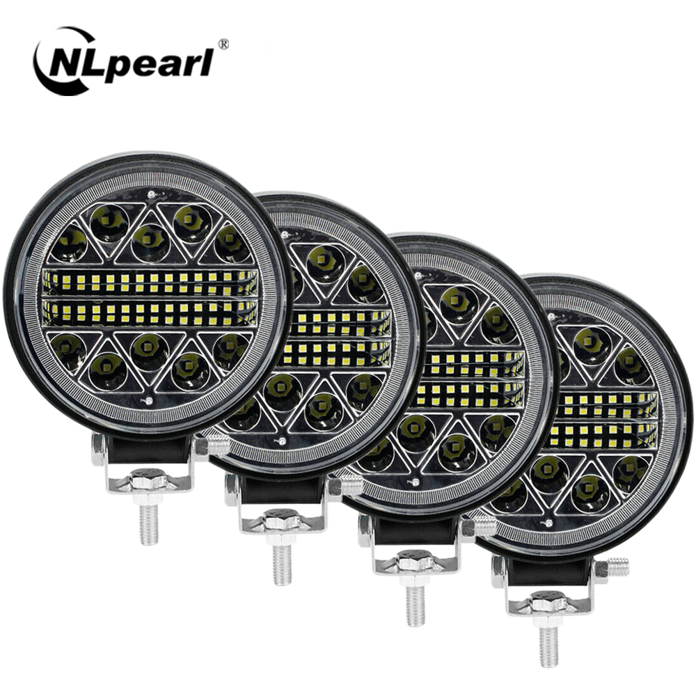 NLpearl 4 インチ 102 ワット LED ライトバー/ワークライトスポットフラッドトラックボート ATV ジープトラクターオフロード 4x4 バラ LED ヘッドライト 12V 24V