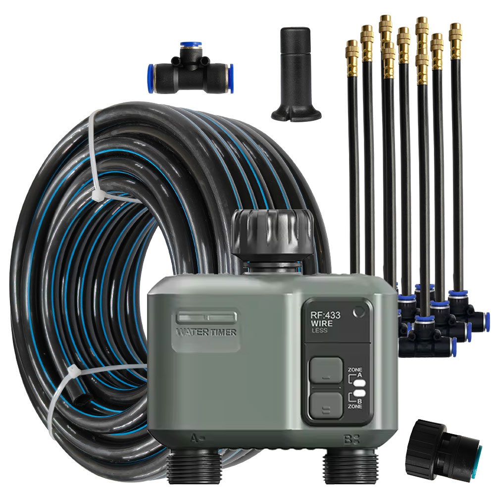 2Zone Tuya Wifi RF433 スマートガーデンスプリンクラー水タイマー雨遅延フィルタープログラマブル自動灌漑コントローラ
