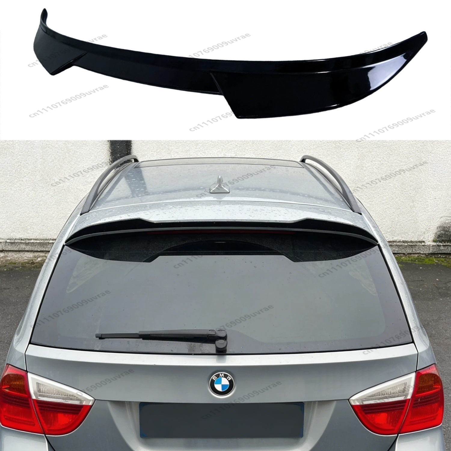 Bmw E91 グロスブラックマクストンスタイルリアスポイラーキャップ 3 シリーズ 318i 320i 320d 330i Xi エステート 2005-2012 リアトップテールウイング