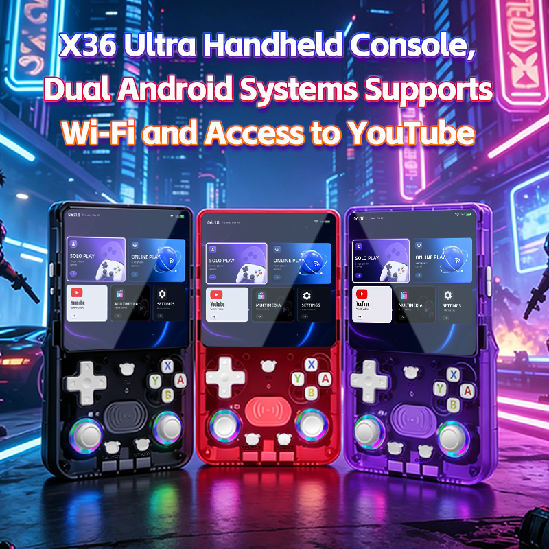 X36Ultra レトロ ハンドヘルド コンソール Android 10.0 WiFi 4.2 インチ IPS YouTube TikTok 128G ポータブル ゲームデバイス オンライン バトル