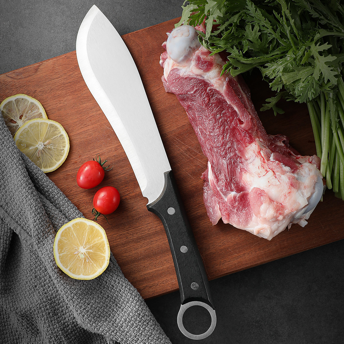 家庭用ステンレス鋼の肉切りナイフ、豚肉分割ナイフ、肉切りナイフ、豚殺し、骨切りナイフ