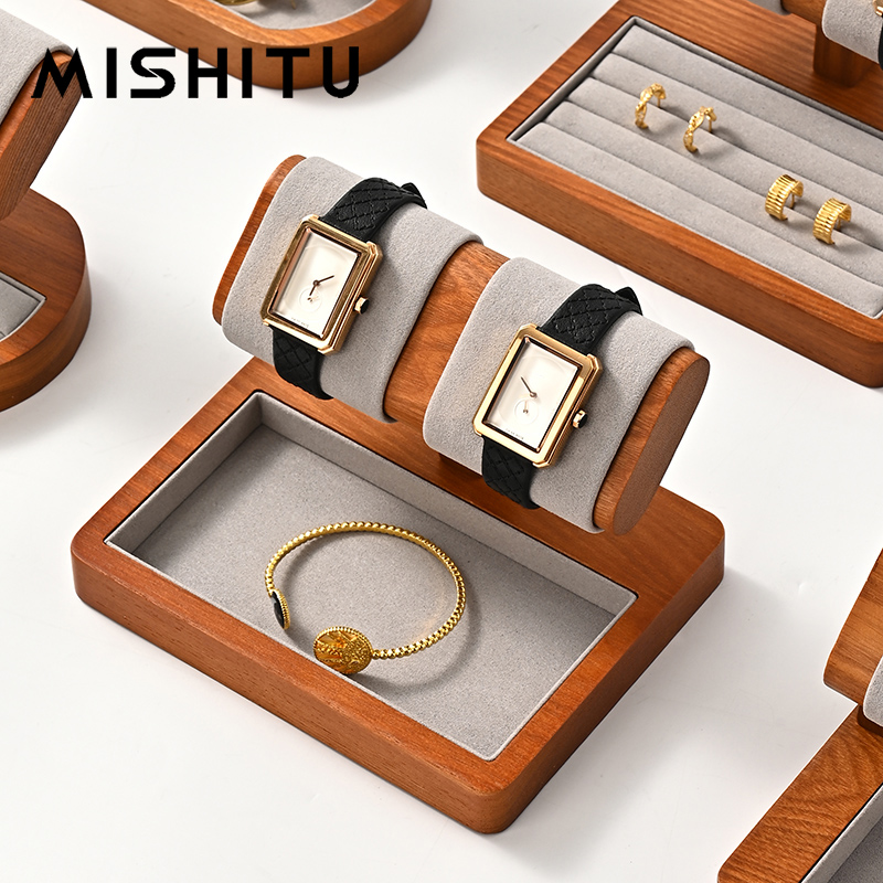 MISHITU T 字型時計スタンド木製ジュエリー時計ディスプレイスタンド時計収納ホルダーブレスレットジュエリーディスプレイ時計収納ラック