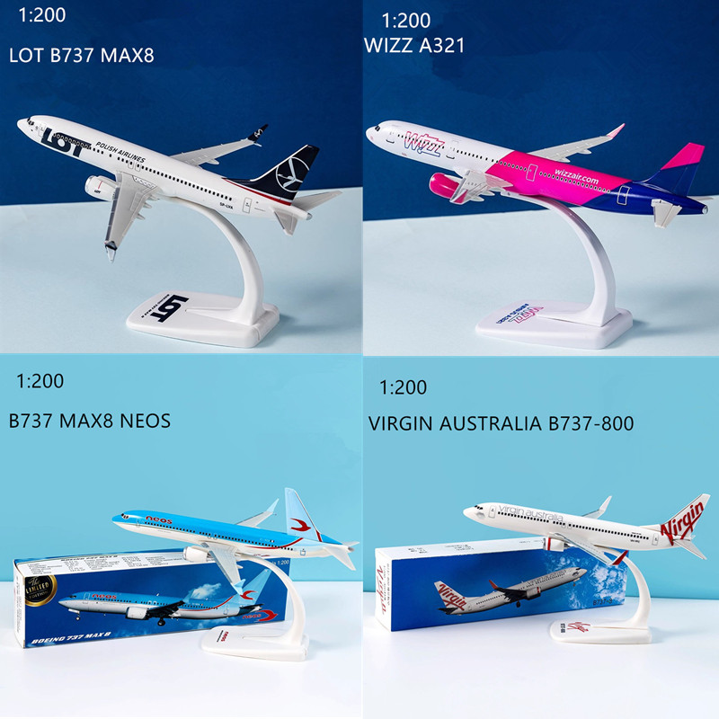 1:200 モデル Marabu/Play/Vueling/A320neo オーストリア/ LOT B737 MAX8 ポーランド航空航空会社航空機アセンブリ飛行機飛行機コレクション