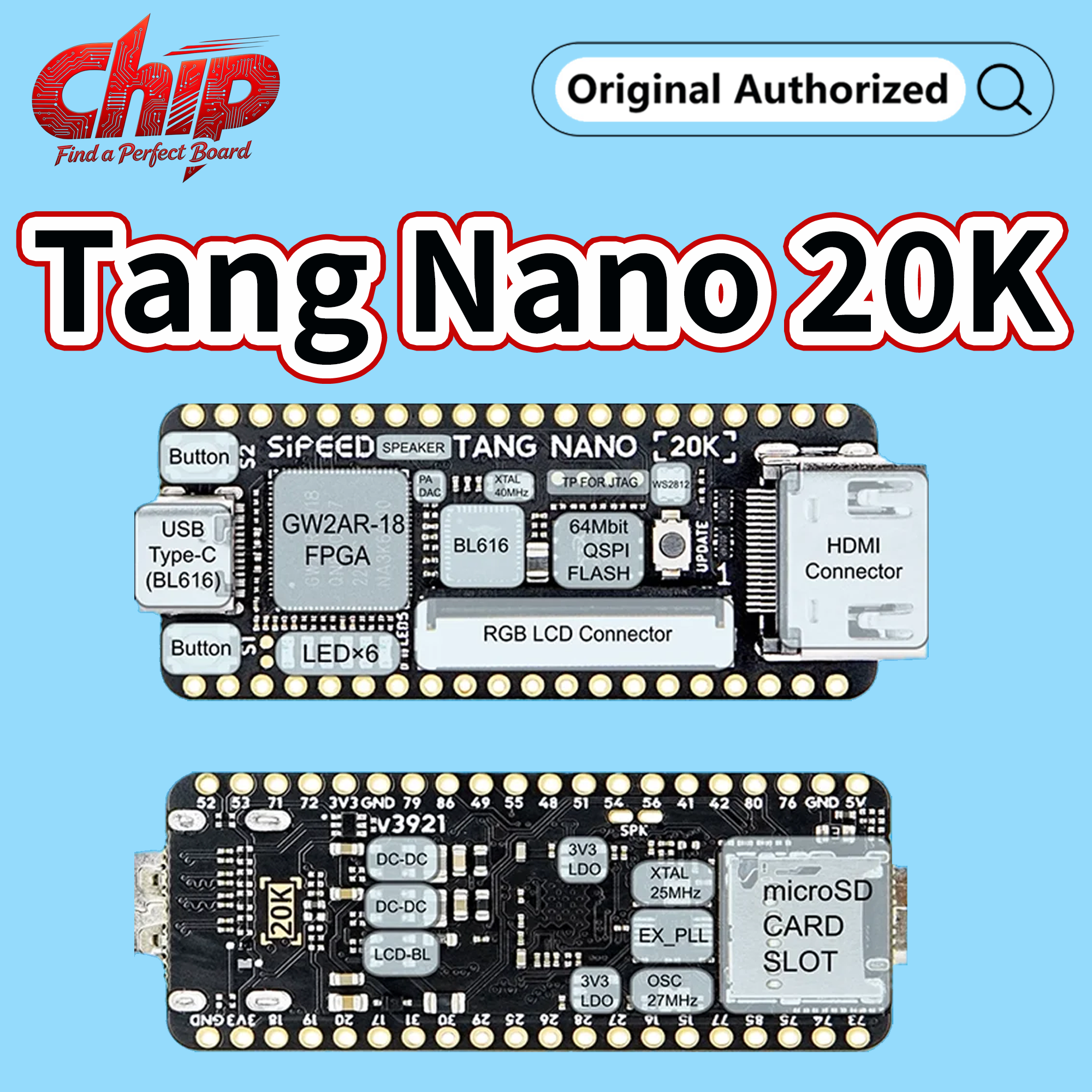 オリジナル唐 Nano 20K FPGA ボード RISCV Linux レトロゲームプレーヤーオープンソースエミュレータ Linux MINI GW2AR-18 GOAI Gowin