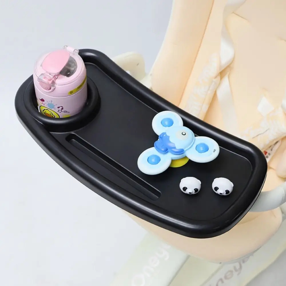 ベビーカーテーブルディナートレイ子供食品ミルクボトルホルダーベビーカーハンドルテーブル子供ランチスナックトレイ漫画を見ながら