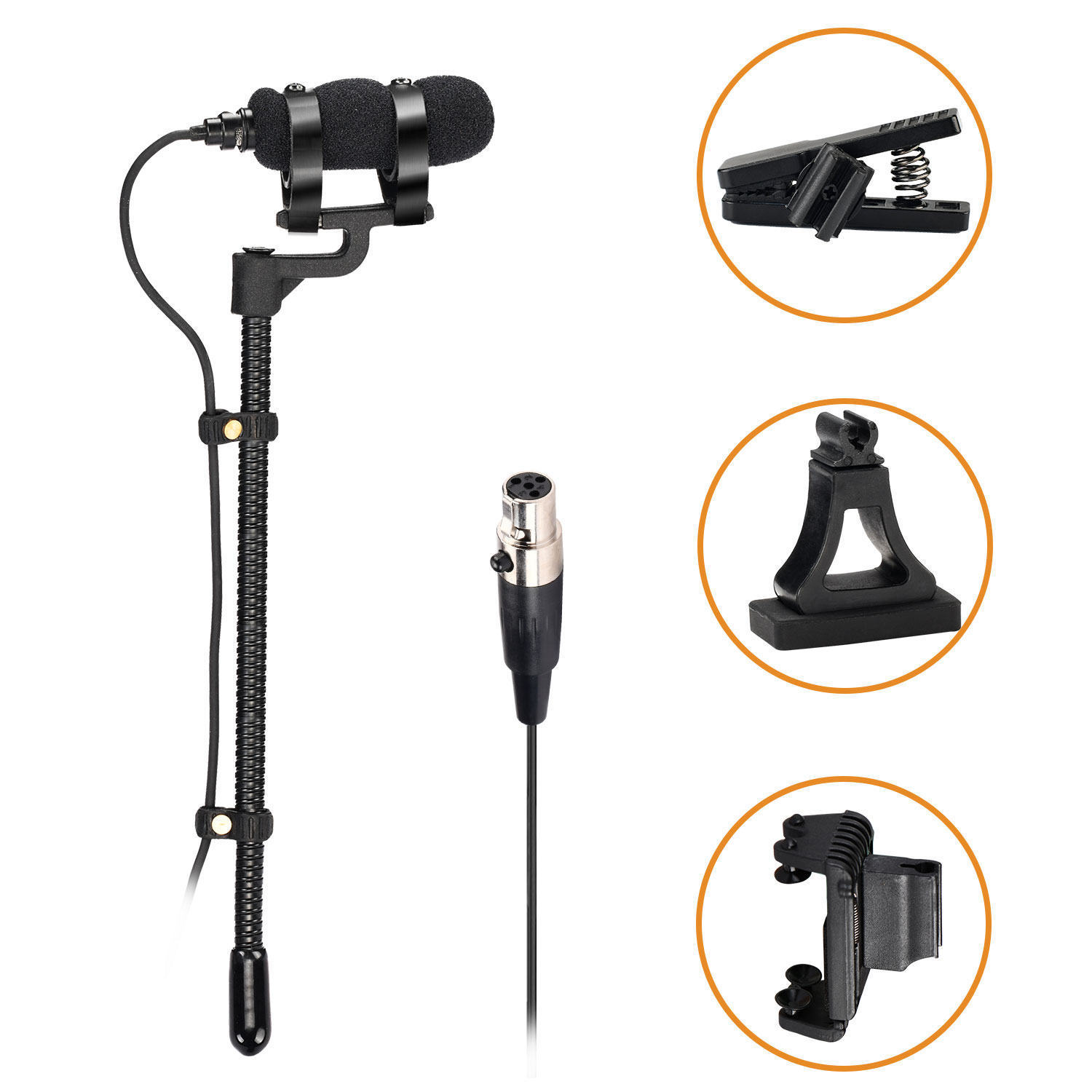 FREEBOSS 3 ピンミニバイオリンマイククリップ付きポータブルハイパーカーディオイドコンデンサー楽器教育有線マイク IM-22-L5