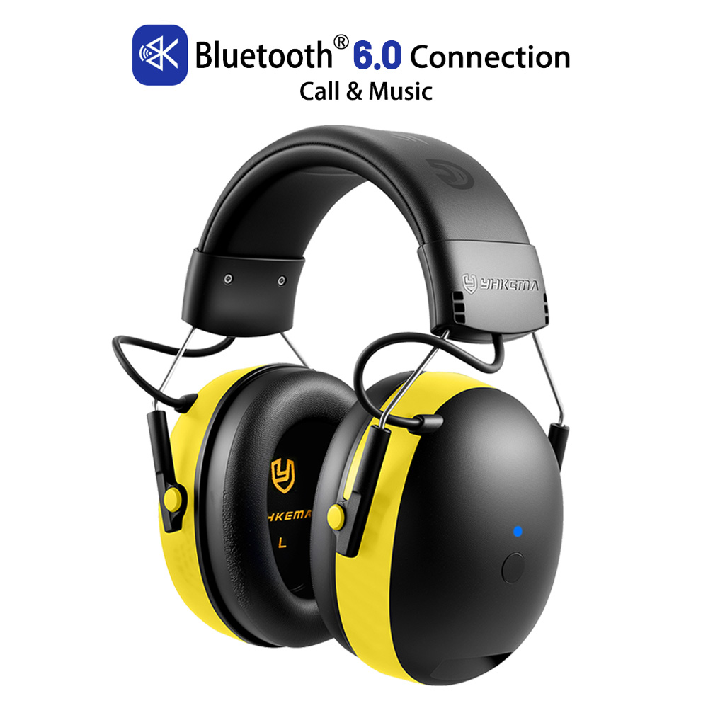 EB20 Bluetooth 6.0 射撃耳保護イヤーマフ、アクティブノイズキャンセリング、ワークショップ、草刈り、射撃用聴覚保護