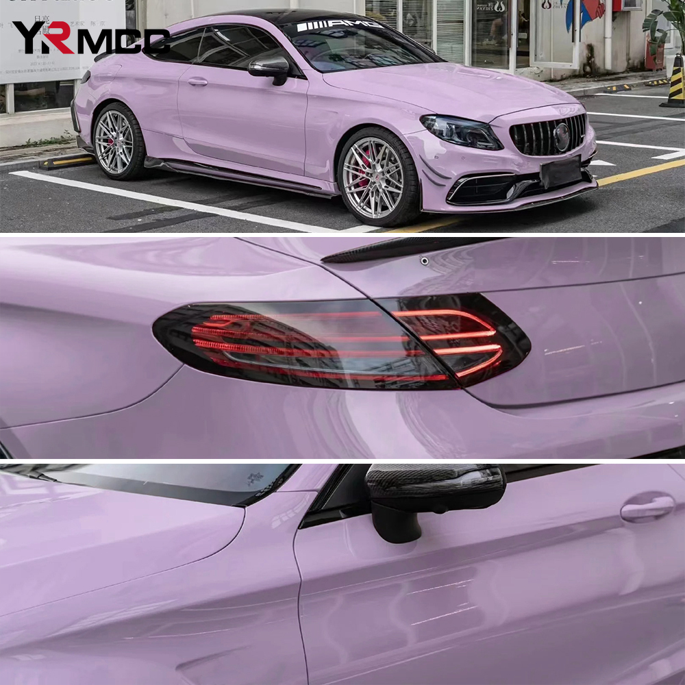 PET カーフィルムビニールラップピンク防水車体色変更フィルム女性テスラモデル Y Bmw オートバイチューニングアクセサリー
