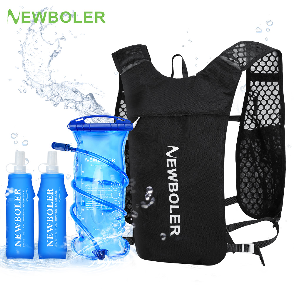 NEWBOLER 通気性水分補給ベストトレイルランニングバックパック軽量サイクリングランジョギングマラソンバックパック乗馬登山バッグ