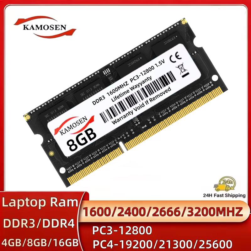 DDR3 DDR4 4GB 8GB 16GB ノートパソコン用メモリ RAM PC4 1.2V 2133 2400 2666 3200MHz PC3 1.5V 8500 10600 12800 非ECC SODIMM メモリ RAM