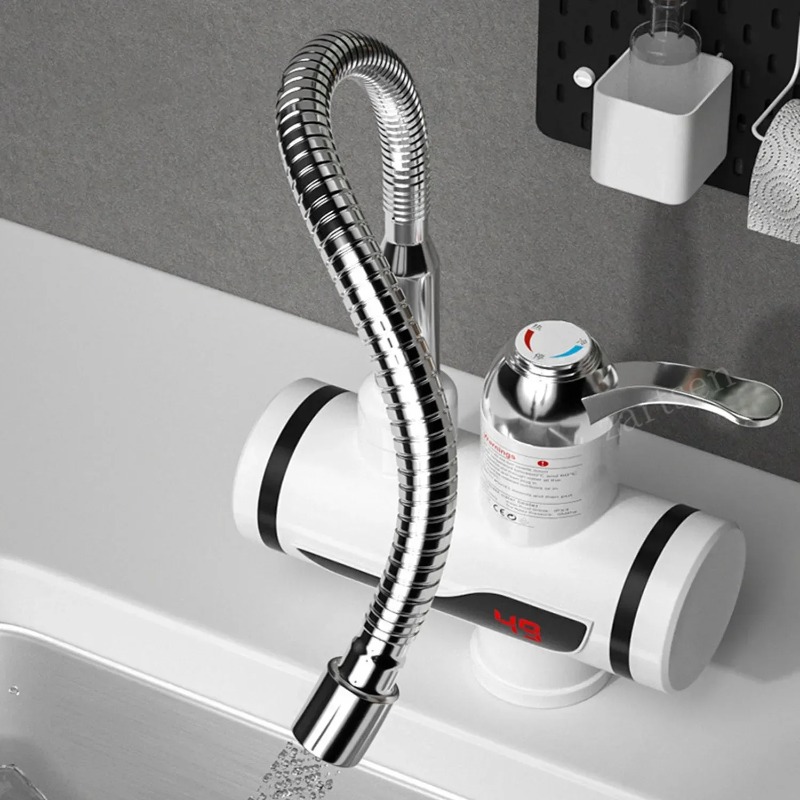 電気ホットコールドミキサータップ 3000 ワット瞬間加熱蛇口 360 度回転高速加熱タップデジタルキッチンバスルーム用品