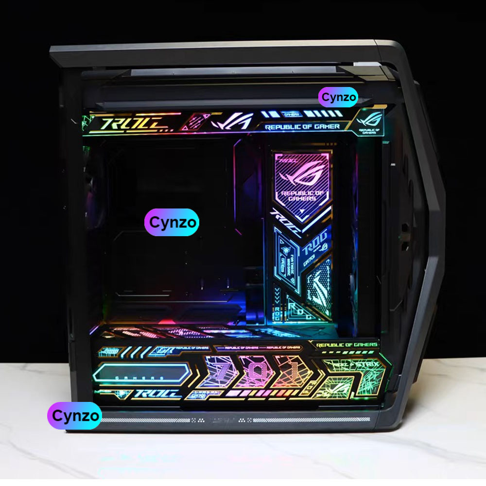 Asus GR701 ROG HYPERION ケース用 ARGB 照明プレート、高品質アクリルパネル AURA SYNC