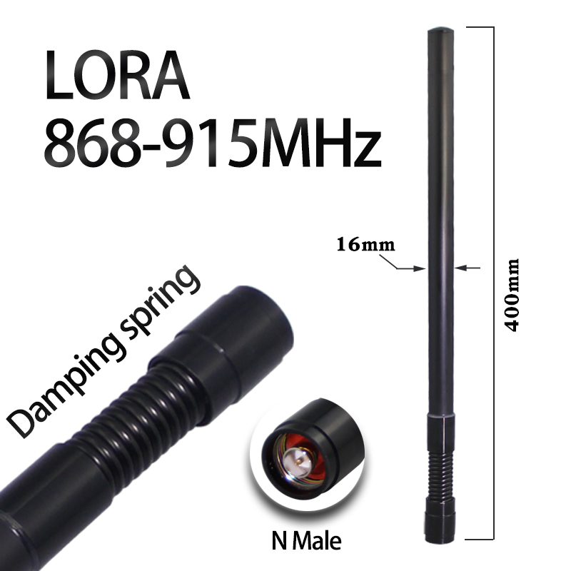 GSM 800MHz 868MHz 900MHz 915MHz 1.2G 1.4G アンテナ N オス LoRa ヘリウムマイナー ホットスポット アンテナ NB-IoT スプリングダンピングアンテナ UVA