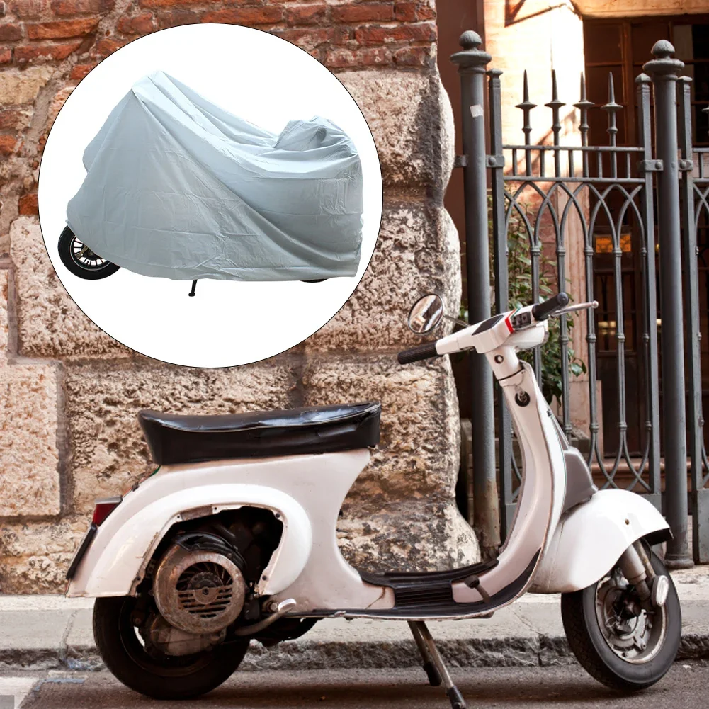 オートバイカバー日焼け防止防塵防水バイクスクーターエレクトロンビル UV 保護反射ストライプ