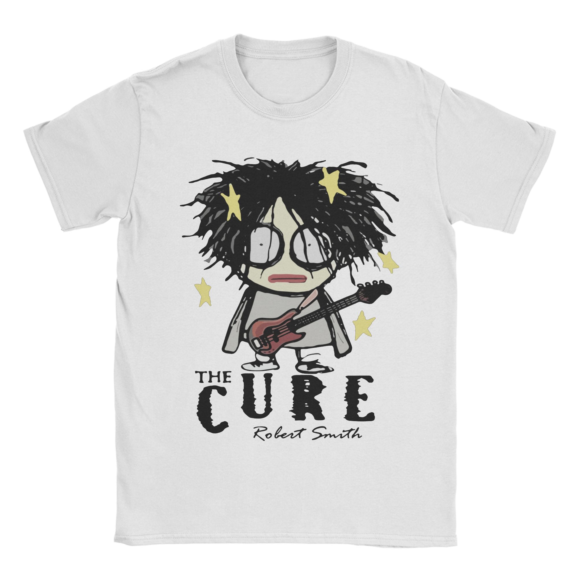 かわいいロバート スミス Tシャツ メンズ 100% コットン トップス ヴィンテージ The Cures O ネック半袖