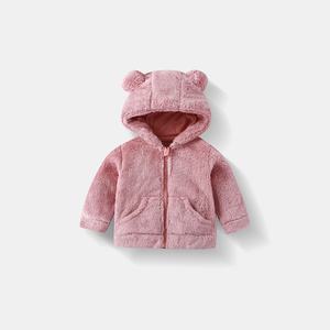 冬用防寒ウェア　染色加工　フード付き　子供用ジャケット　ウール裏地　ファーのジッパー付き　無地　アウター　着心地の良いアウトドアウェア　男児・女児用