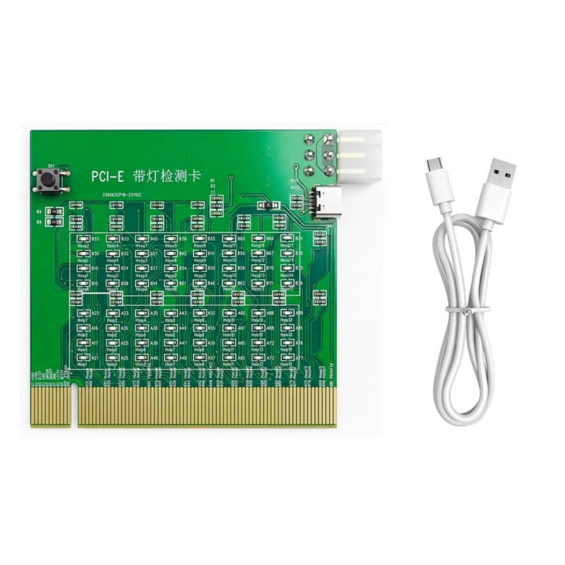 NEW-PCI-E 16X PCI Expressスロットテスターカード（マザーボード用）サウスブリッジのショートまたは断線を検出（ライトテスター付き）