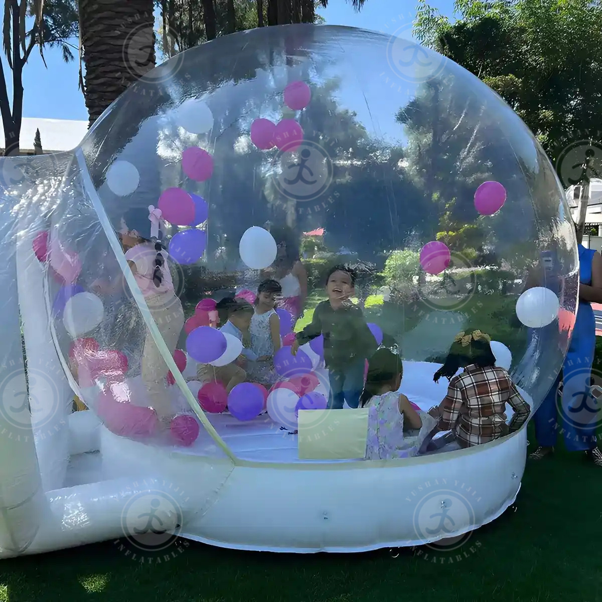 Inflatable Bubble Tent House Dome Inflatable Bubble Tent Outdoor With Tunnels and Jumping Base for Sale
