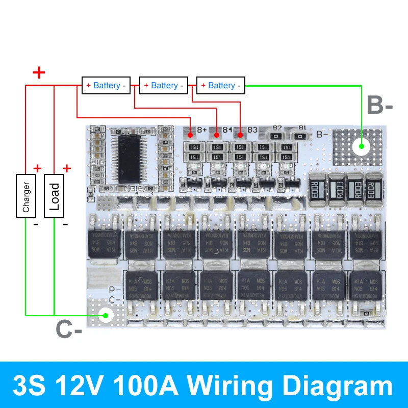 1/3 個 5S 4S 3S BMS 100A 21V 18V 16.8V 12V 18650 リチウムイオン LMO 三元リチウム電池保護回路基板バランス充電