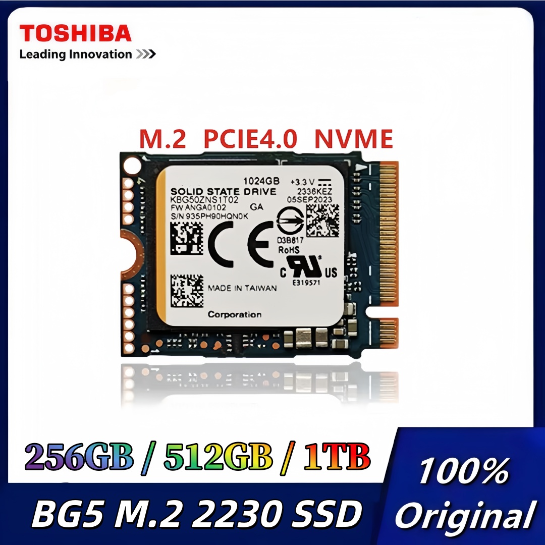 オリジナル東芝 BG5 M.2 2230 SSD 1 TB 512 ギガバイト 256 ギガバイト NVMe PCIE4.0 ソリッドステートドライブデスクトップラップトップ SteamDeck 表面
