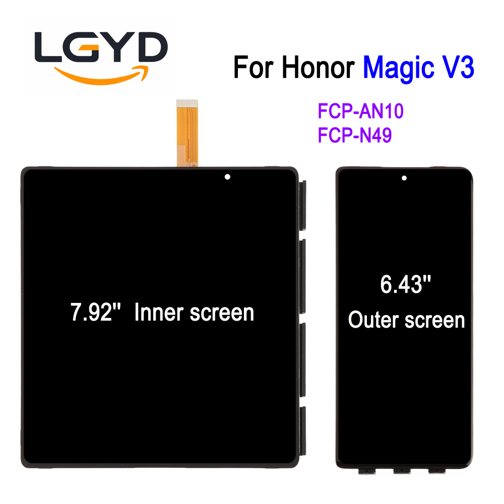 Honor Magic V3 (2024) FCP-N49 FCP-AN10 用 120Hz OLED スクリーンディスプレイ、7.92 インチ内側スクリーン 6.43 インチ外側スクリーン交換部品