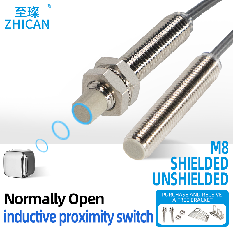 ZHICAN IP67 防水 M8 長距離近接スイッチ誘導センサー 3 線式 NPN/PNP ノーマルオープン DC 24V