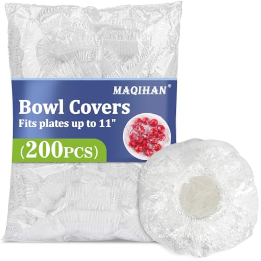 パンプルーフ用ボウルカバー - プラスチックラップ食品サワードウベーキングライジング弾性再利用可能なプレートカバー屋外食品フレッシュキー