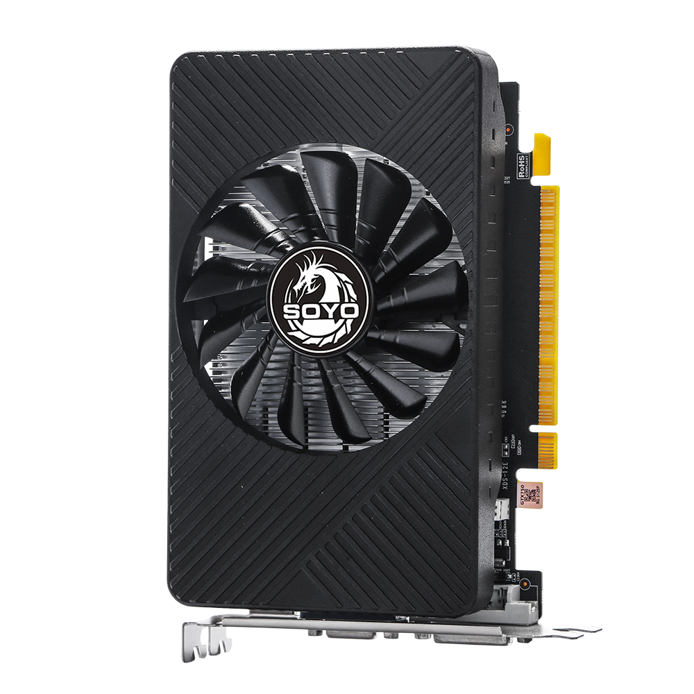 SOYO GTX750 8G DDR5 グラフィックカード 128bit 512 統合型 デスクトップ PC ゲーム用ビデオカード シングルファン DVI+HDMI+VGA PCIE3.0*16