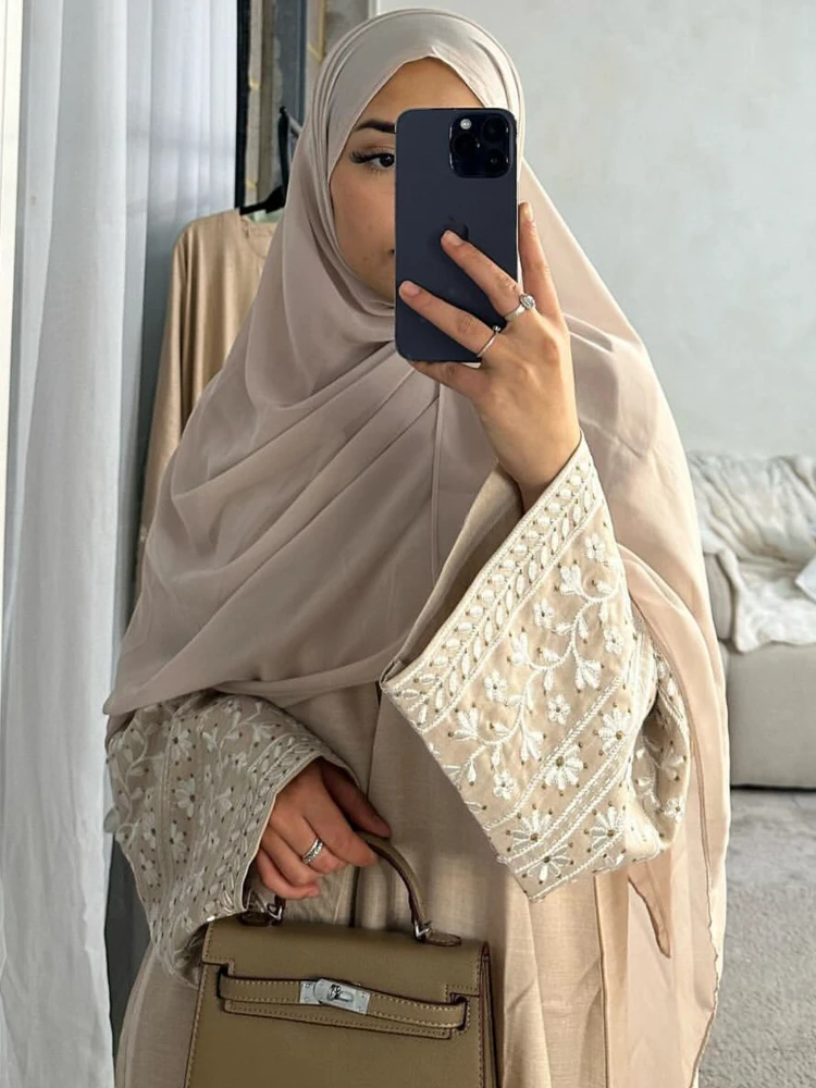 Eid Muslim Embroidery Abaya for Women Party Dress Ramadan Abayas Long Dress Kaftan Vestidos Largos Dubai Robe Jalabiya 2025