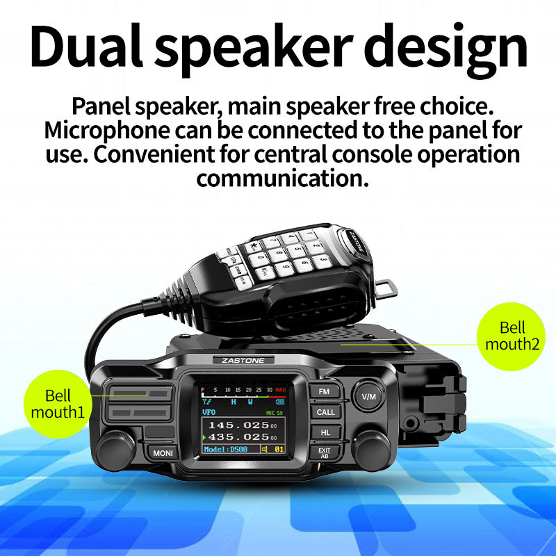 ZASTONE D500 カーラジオトランシーバー 25 ワットミニモバイルラジオ局 UHF VHF デュアルバンドトランシーバーアマチュア