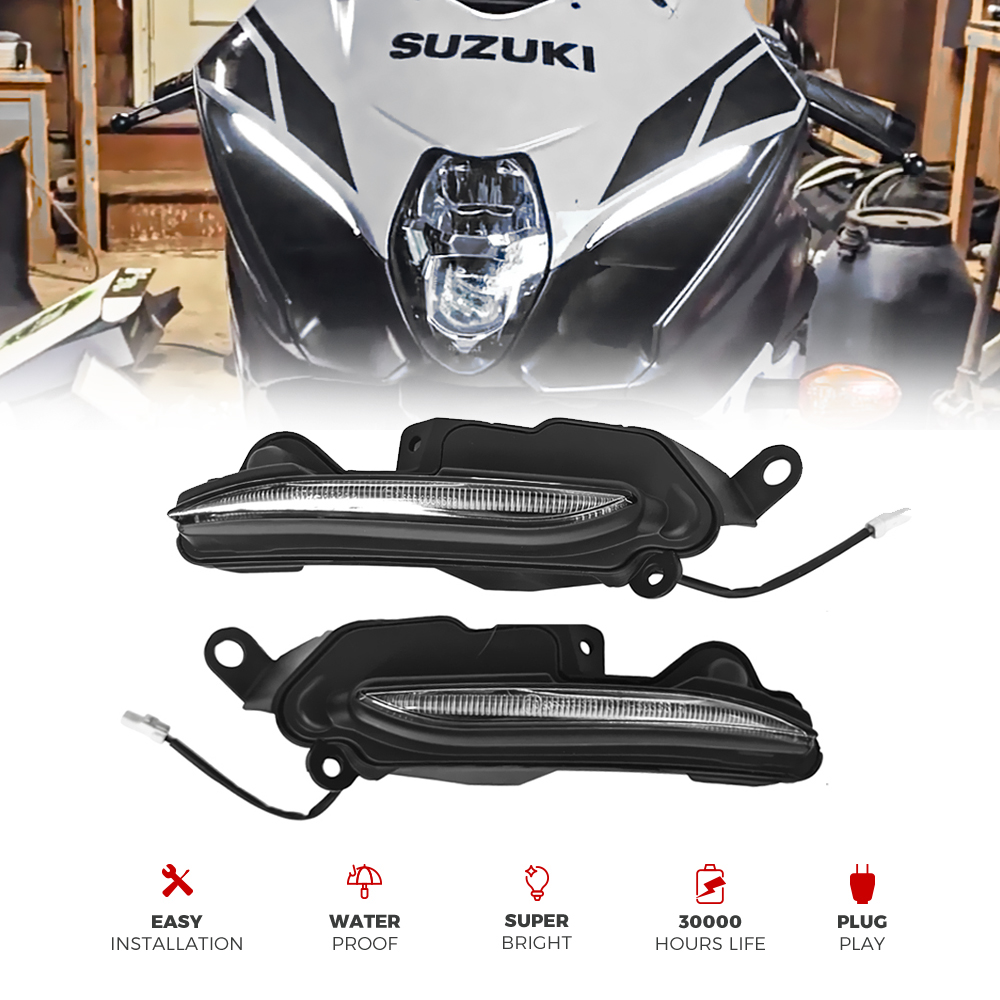 フロントヘッドライト LED フォグ装飾位置サイドライトスズキ GSXR1000 2017 2018 2019 2020 2021 2022 2023 2024 K17 L7